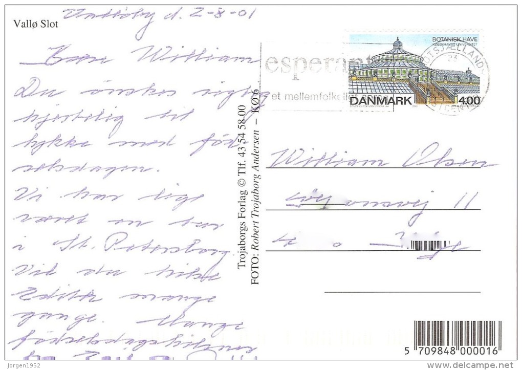 DENMARK #  POSTCARD  FROM YEAR 2001 - Interi Postali