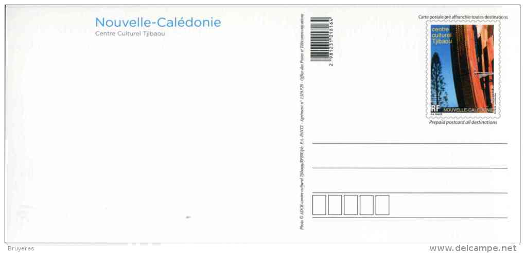 Entier Postal De 2013 De Nouvelle Calédonie Sur Carte Postale "Centre Culturel Tjibaou" - Ganzsachen