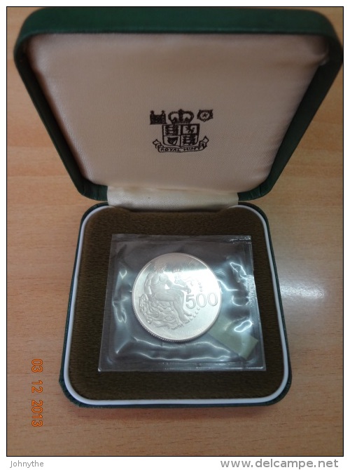 CYPRUS 1975 HERCULES SILVER COMM. COIN IN OFFICIAL BOX SILVER PROOF UNC - Cipro