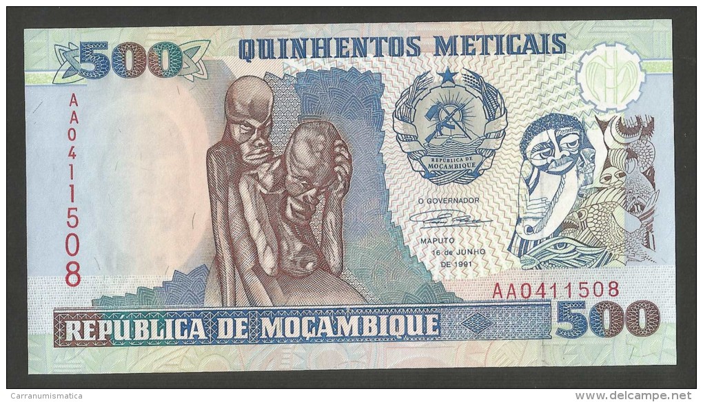 [NC] REPUBLICA POPULAR De MOCAMBIQUE - 500 METICAIS (16 - 6 - 1991) - Mozambico