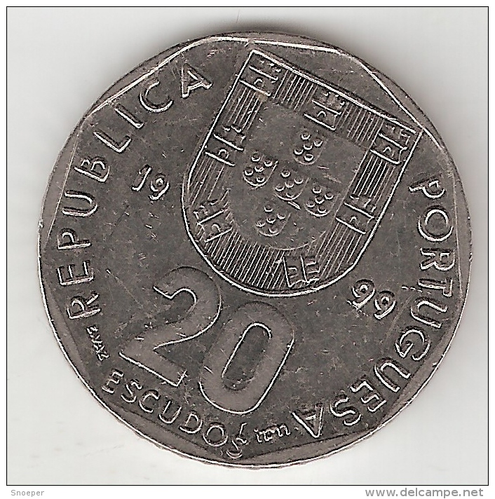 Portugal 20 Escudos  1999   Km 634.2   Xf+ - Portugal