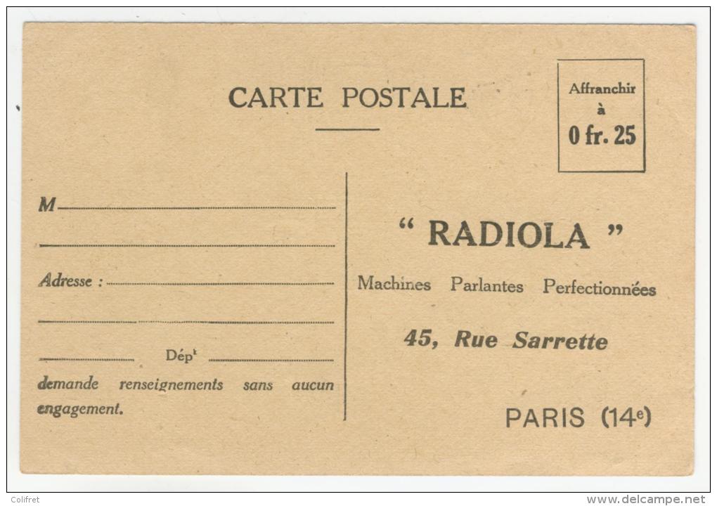 "Radiola" Machines Parlantes Perfectionnées  Illustrée Par H. Boivin - Publicité