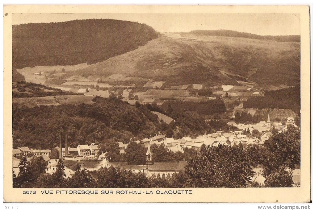 VUE PITTORESQUE SUR ROTHAU LA CLAQUETTE - Rothau