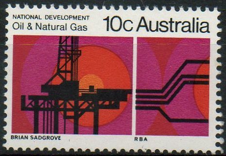 Australia 1970 National Development 10c Oil & Gas MNH - Ungebraucht