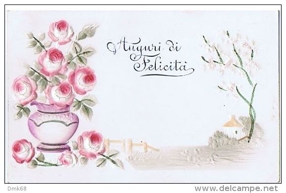 1920s EMBOSSED POSTCARD - FLOWER - ROSES -  15 - ...-1850 Prefilatelia