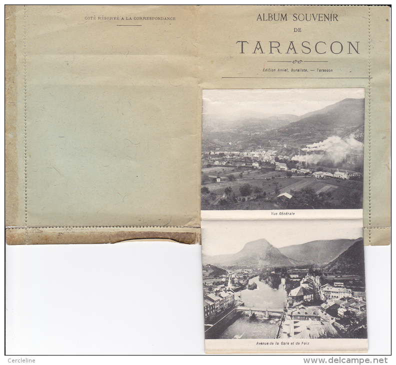 CPA CARTE LETTRE ALBUM TARASCON ARIEGE GENRE A SYSTEME MAIS FORMAT PARTICULIER ENTRE ANCIENNE ET MODERNE - Other & Unclassified