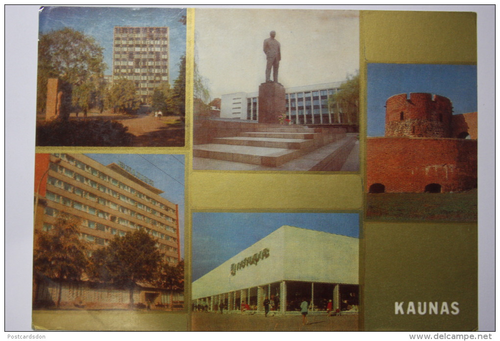 USSR PROPAGANDA LITHUANIA. KAUNAS.  LENIN MONUMENT.  1975 - Lituania