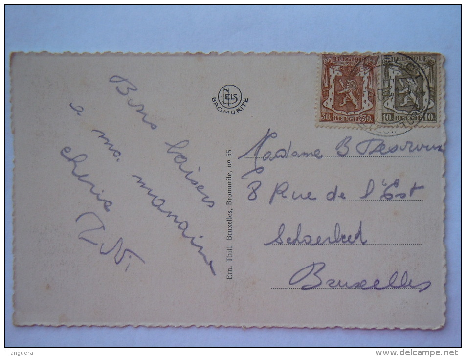 Stavelot La Rue Traverse Circulée Verstuurd 1941 Nels - Stavelot