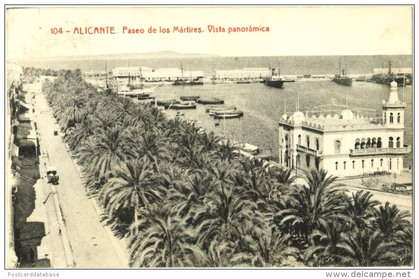 Alicante - Paseo De Los Mártines. Vista Panoramica - Alicante