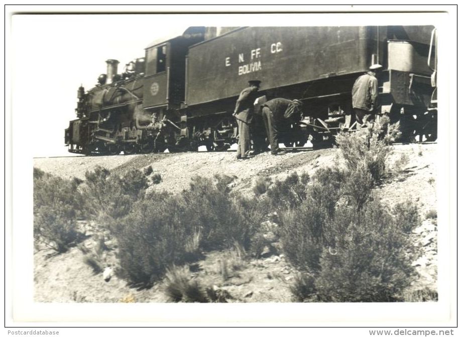 E. N. FF. CC. Bolivia - Photocard Of A Trip Through Bolivia By Train. - & Train - Bolivië