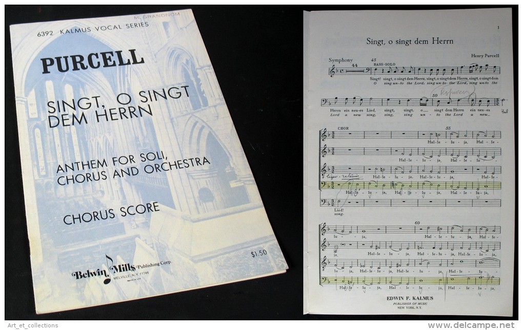"SINGT, O SINGT Dem HERRN"  De Henry PURCELL - Chorwerke