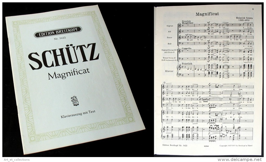 Partition Du « MAGNIFICAT » De Heinrich SCHÜTZ - Canto (corale)
