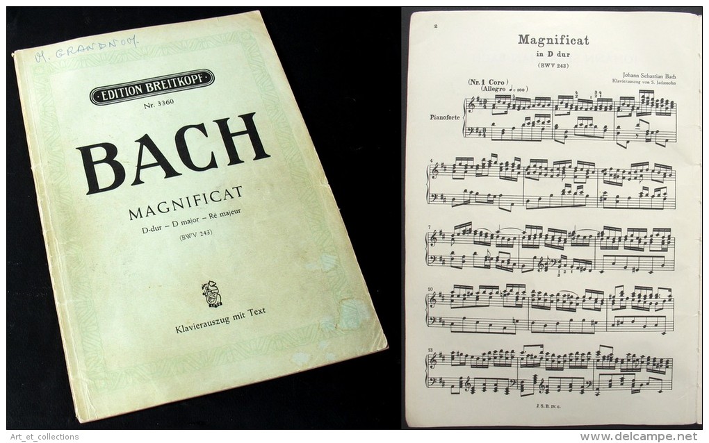 Partition Du  « MAGNIFICAT En Ré Majeur (BWV243)»  De J.S. BACH - Gezang