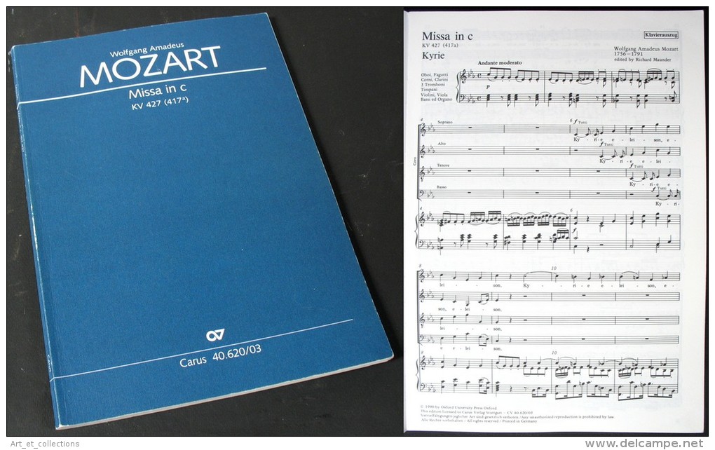 Partition De La  "Messe En Do  (K427)"  De W.A. MOZART - Gezang