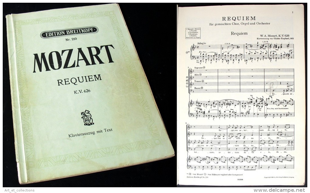 Partition Du  "REQUIEM (K626)"  De MOZART - Gezang