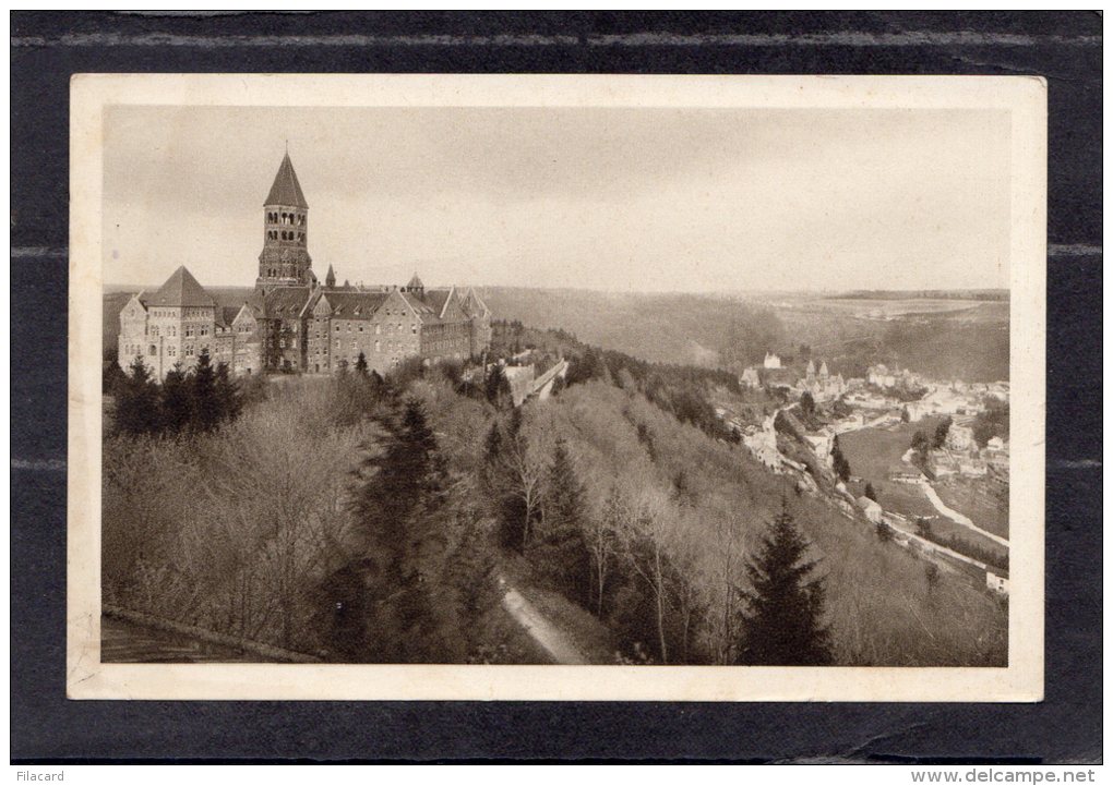 44207     Lussemburgo,  Abbaye  Et  Vue  Generale  De  Clervaux,  VG  1935 - Clervaux