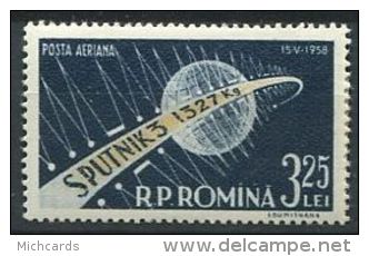 122 ROUMANIE 1958 - Espace Spoutnik III (Yvert A 87) Neuf ** (MNH) Sans Trace De Charniere - Neufs