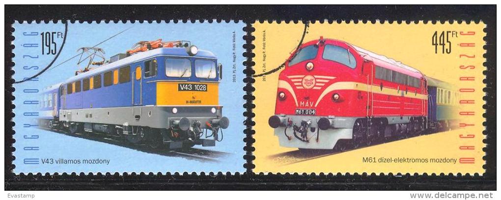 HUNGARY-2013.SPECIMEN -  Trains/Locomotives/Railways Cpl.Set Mi:5633-5634. - Gebraucht