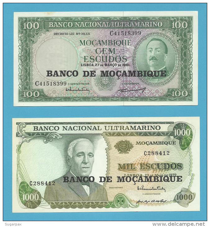 MOZAMBIQUE - 100 + 1000 ESCUDOS - ND ( 1976 ) - UNC. - Mozambique