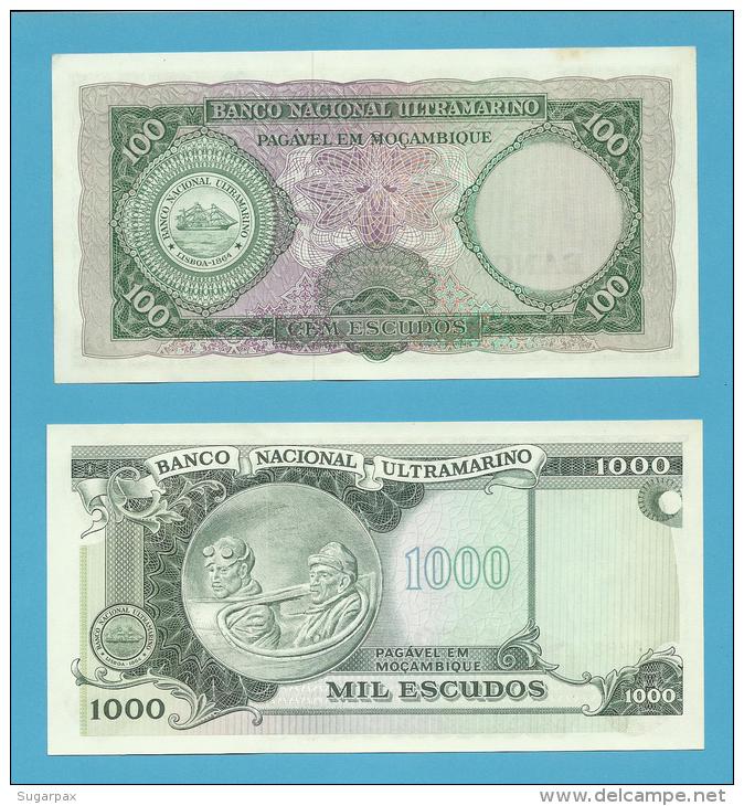 MOZAMBIQUE - 100 + 1000 ESCUDOS - ND ( 1976 ) - UNC. - Moçambique