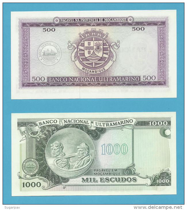 MOZAMBIQUE - 500 + 1000 ESCUDOS - ND ( 1976 ) - UNC. - Moçambique