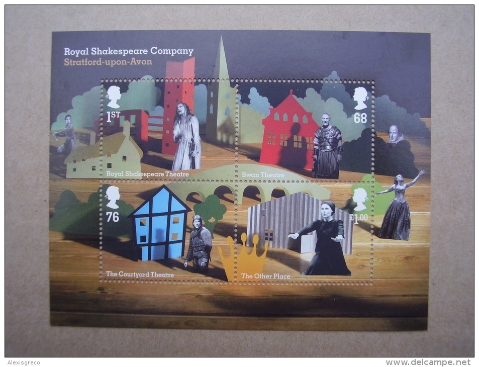 GB 2011 ROYAL SHAKESPEAR COMPANY  MINISHEET FOUR VALUES  To £1.00 MNH. - Blocks & Miniature Sheets