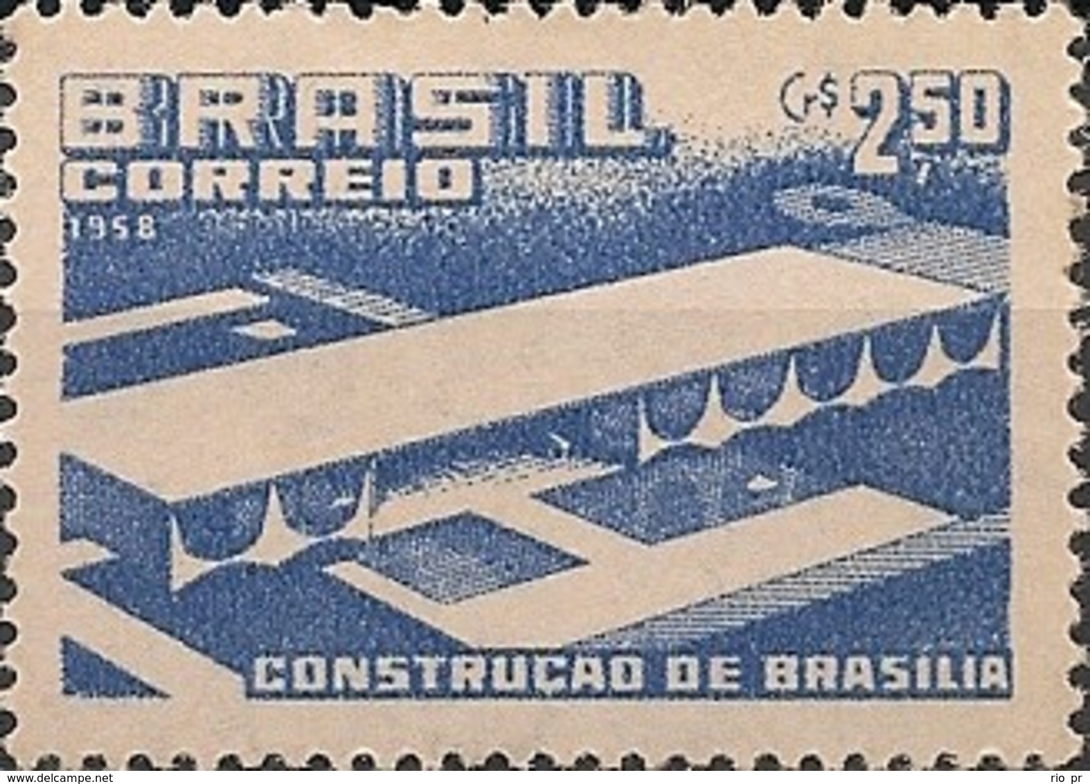 BRAZIL - CONSTRUCTION OF BRASÍLIA, FUTURE BRAZILIAN CAPITAL 1958 - MNH - Ungebraucht