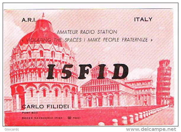 QSL CARD - ITALIA (ITALY) - 1976 NAVACCHIO (PI)  TORRE, BATTISTERO PISA  (JUBILEE AWARD) -  RIF. 91 - Radio Amatoriale