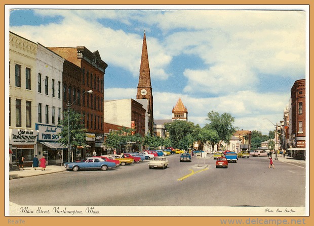 Vintage Antique Main Street Northampton, Massachusetts U.S.A.1970's - Northampton