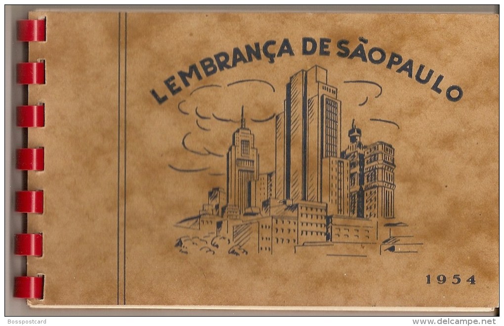 São Paulo - Carnet De 1954 C/ 10 Postais. Brasil (5 Scans) - São Paulo