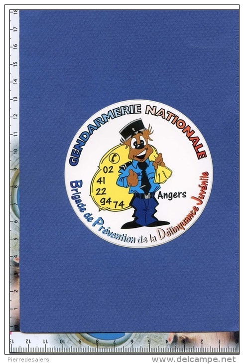 Autocollant - Gendarmerie - Brigade De Prévention De La Délinquance Juvénile - BPDJ ANGERS - Gendy - Gendarme - Sticker - Stickers