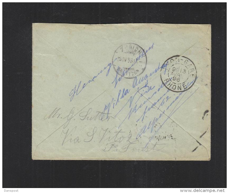 Envelope 1896 Nice A Zurich - Standard Covers & Stamped On Demand (before 1995)