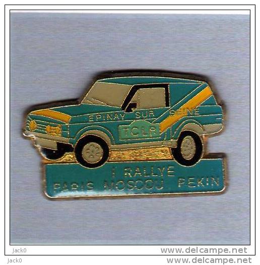 Pin´s  Automobiles  RALLYE, PARIS-MOSCOU-PEKIN  Avec  EPINAY Sur SEINE ( TCLR ) - Rally