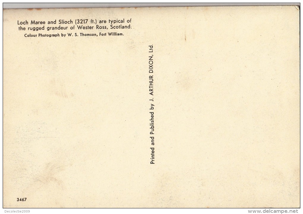 BT18694 Loch Maree And Slioch Wester Ross    2 Scans - Ross & Cromarty