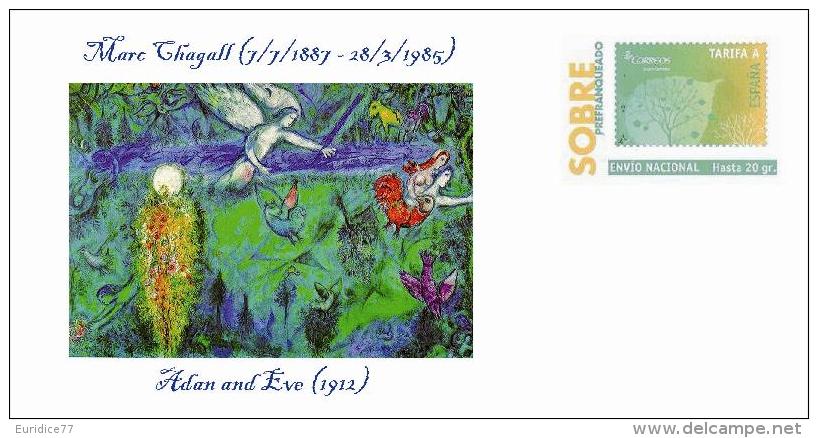 Spain 2013 - Marc Chagall (1887-1985) Collection - Special Prepaid Cover - Other & Unclassified