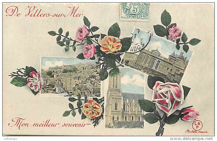 Calvados -ref H574- De Villers Sur Mer Mon Meilleur Souvenir - Multivues - Carte Bon Etat  - - Villers Sur Mer