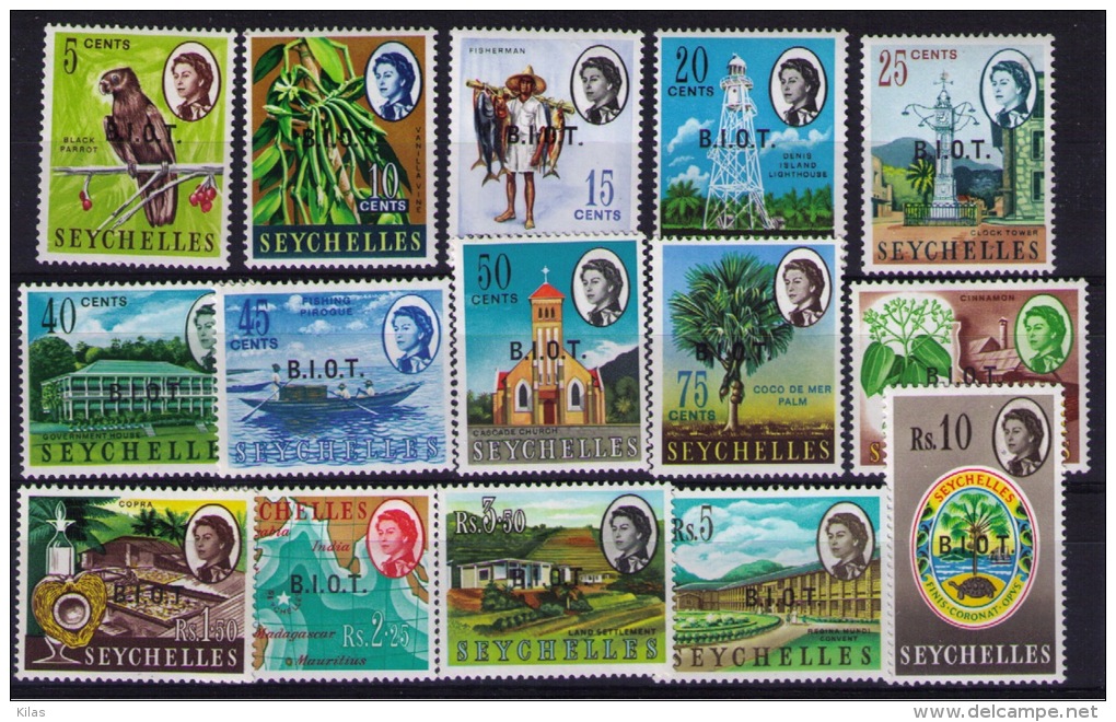 BRITISCH INDIAN OCEAN TERRITORY - OVERPRINTS ON SEYCHELLES STAMPS - British Indian Ocean Territory (BIOT)