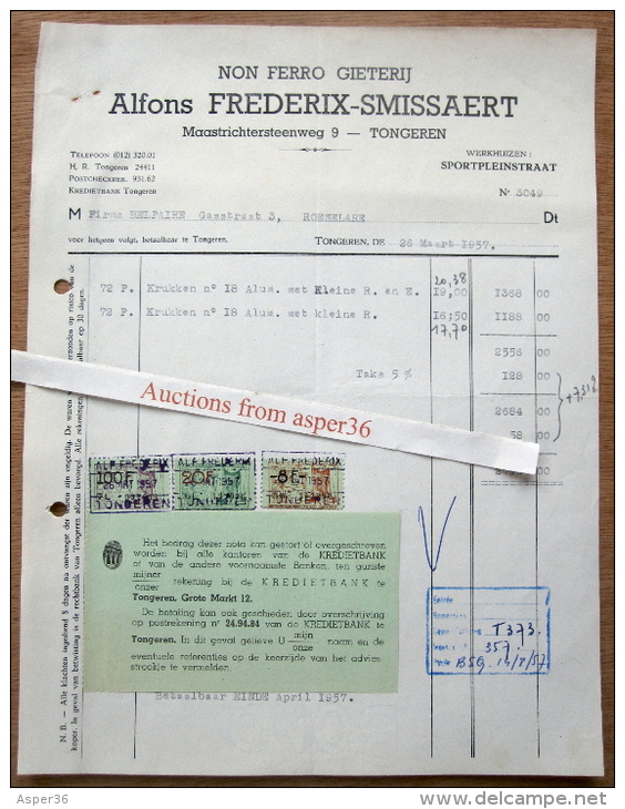 Non Fero Gieterij, Alfons Frederix-Smissaert, Maastrichtersteenweg, Tongeren 1957 - 1950 - ...