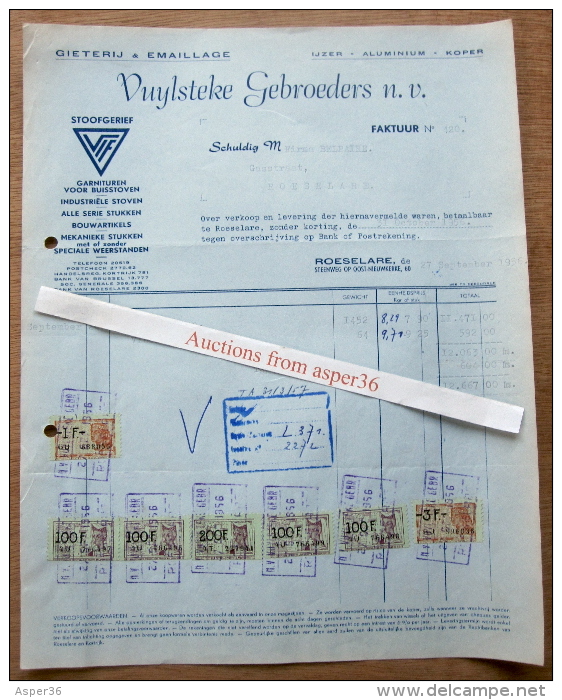 Gieterij & Emaillage, Vuylsteke Gebroeders, Steenweg Op Oost-Nieuwkerke, Roeselare 1956 - 1950 - ...