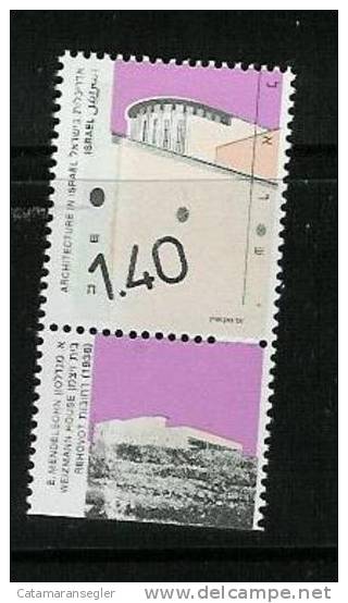 Bale1047-I 1 Ph-L - ISRAEL . 1990. ARCHITECTURE , Philex/Michel  1187  MNH/postfrisch - Unused Stamps (with Tabs)