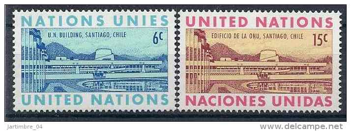 1969 NATIONS UNIES 188-89** Edifice Au Chili - Neufs