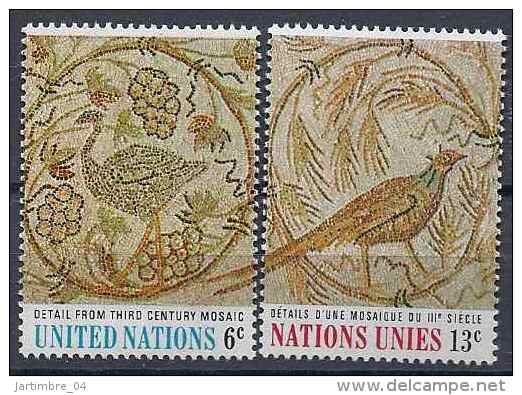 1969 NATIONS UNIES 195-96**  Mosaîque En Tunisie - Neufs