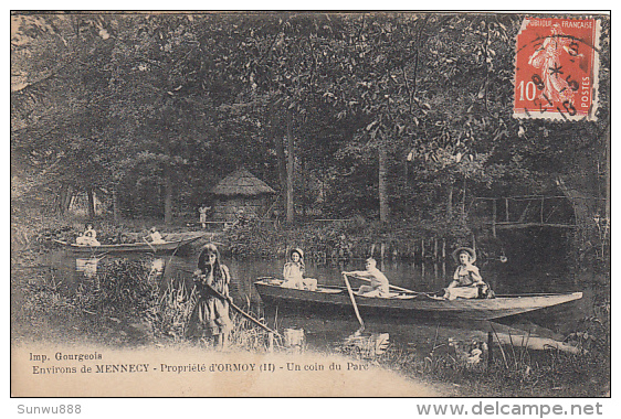 91 - Mennecy (environs De) - Propriété D'Ormoy - Un Coin Du Parc (animée, Barques) - Mennecy