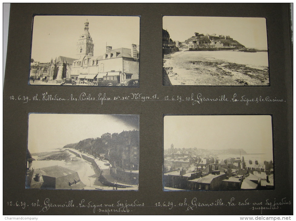 Juin 1939, Villedieu, Granville, St Pair S/Mer - 8 Petites Photos Originales - 3 Scans - Lieux