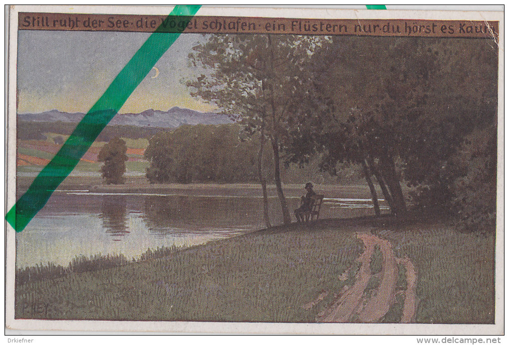 Paul Hey: Volksliederkarte Nr. 76: "Still Ruht Der See...", Um 1917 - Hey, Paul