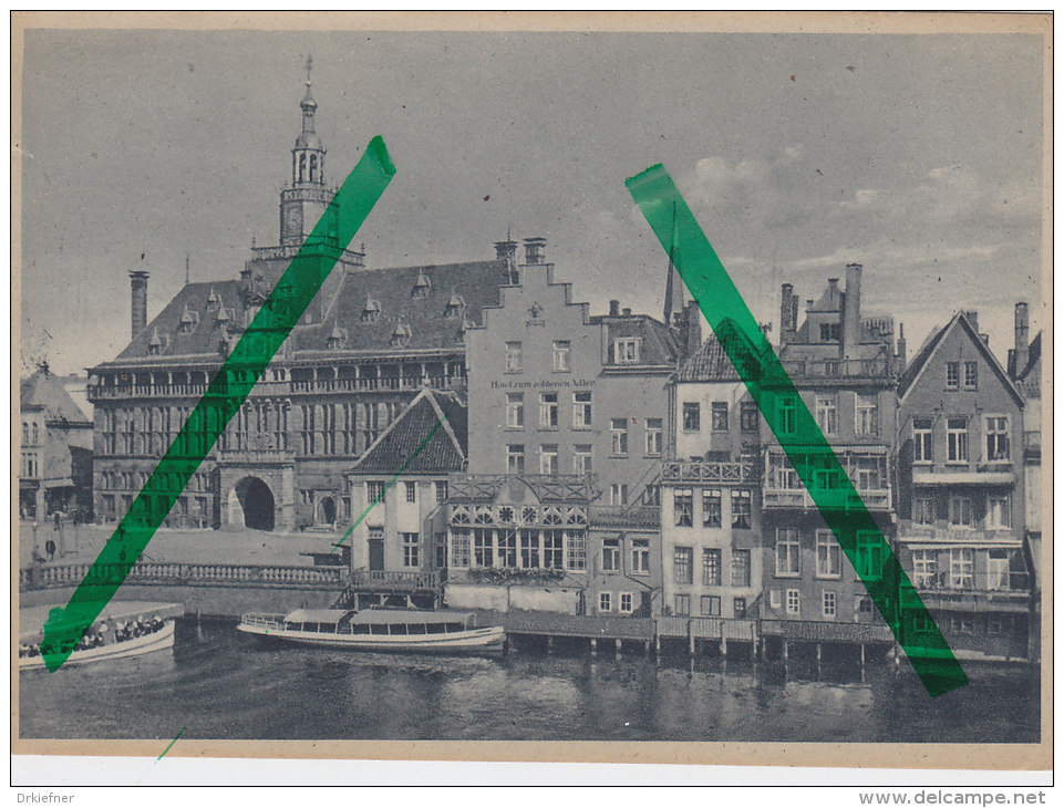 Emden, Rathaus, Hotel Zum Goldenen Adler, Um 1940 - Emden