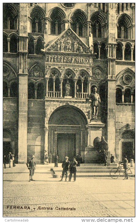 [DC7361] FERRARA - ENTRATA CATTEDRALE - Old Postcard - Ferrara