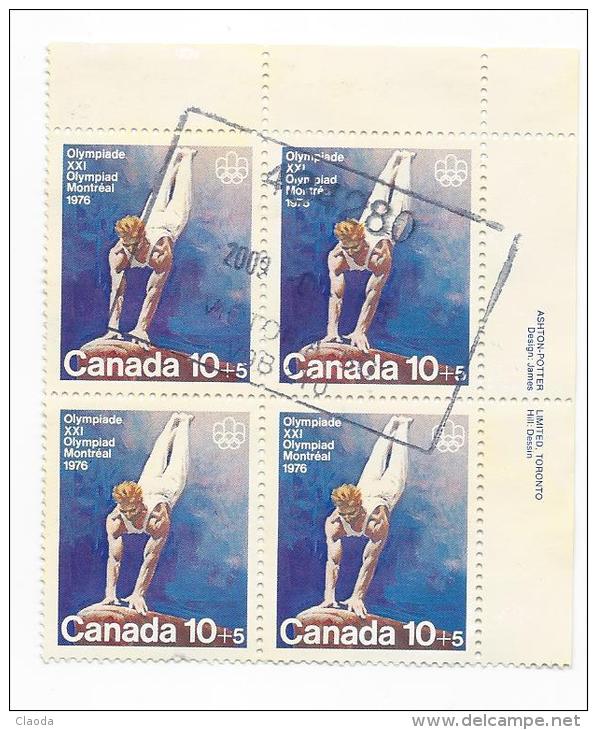 7 TPE - CANADA - 1976 - XXI JEUX OLYMPIQUES DE MONTREAL ( GYMNASTIQUE) - Blocs-feuillets
