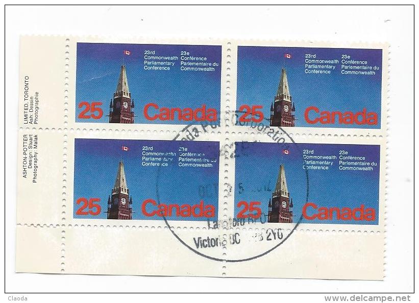 9 TPE - CANADA - 2012- Bloc De 4 Timbres - 23rd Commonwealth Parliamentary Conference - Hojas Bloque