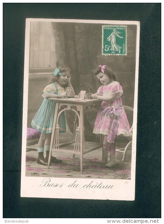 Carte Fantaisie - Les Bases Du Chateau ( Fillettes Petites Filles Jeu De Cartes Jeu D'adresse  Ed. Opéra 5899) - Playing Cards